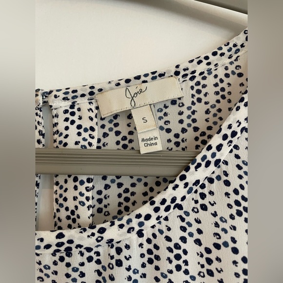 Joie silk tee, navy and white print, size S - Picture 3 of 6